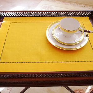 Solid Color Hemstitch Placemats. 14×20″. Each.