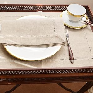 Flax Linen Hemstitch 14″x20″ Place Mat (1 piece)