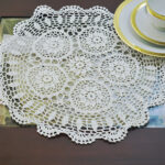 16" Round Crochet White